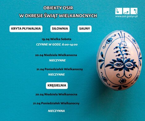 Obiekty OSiR w czasie Świąt Wielkanocnych
